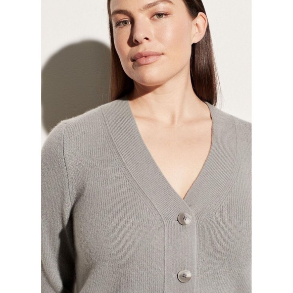 Vince Cashmere Shrunken Button Cardigan Grey XXL - Picture 6 of 6